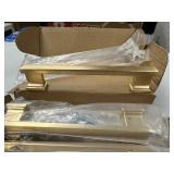 10 Pack Sapphire Hexa Series 5 in. (128 mm) Center-to-Center Modern Gold Cabinet Handle Pull 6" Total Length