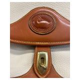 Vintage Dooney and Bourke All Weather Surrey Leather Bone Crossbody Bag