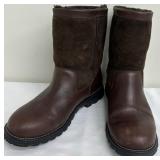 Pair of UGG Dark Brown Leather and Suede Boots