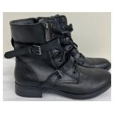 Bussola Style - Black Leather Boots - Size 41