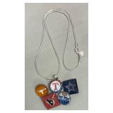 Snaps of the Teams of Texas with Sterling Silver Chain