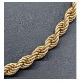 14k Yellow Gold Rope Chain