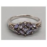 Three Tanzanite and Sterling Silver Rings by Stauer