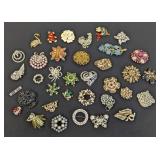 Sparkly Assortment of Vintage Brooches