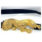 Vintage Original Christopher Ross 24k Plated Couture Panther Belt Buckle