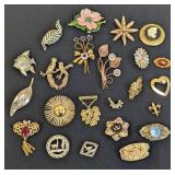 Variety of Vintage Brooches