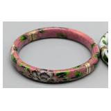 Five Cloisonné Bangle Bracelets