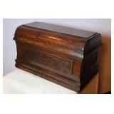 Antique Wood Cover Box Case for 