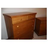 Mid-Century MCM Tall Boy Chest of Drawers Mainliner By Hooker Maple(?)…