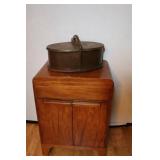 Antique Wood Sewing Storage Bin and Cabinet Etc.