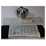 HTC Armo Weft Fusible Interfacing Black, Creative Grids Turn-A-Round 1983 Template, Moda Stack of Fats