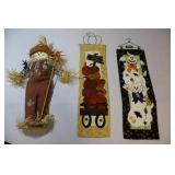 (2) Quilted Wall Decor Fall Harvest Pumpkins & Ghosts...