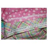 Assorted Children’s Soft Flannel Fabrics for Baby Girl Blankets, Bibs, Doll Clothes Etc…