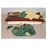 Bulk Christmas Quilting Sewing Coordinating Fabrics w/Pattern and Project Started