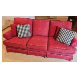 Johnston Benchworks 3 Cushion Sofa Couch ~ Scotty Dog & Rooster Upholstery