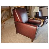 Luxurious Flexsteel Cordovan Leather Arm Chair Recliner, a