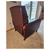 Luxurious Flexsteel Cordovan Leather Arm Chair Recliner, b