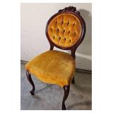 Antique Balloon Back Rosewood Parlor Chair