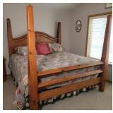 Gorgeous Cottage Chic Pine King Poster Bed Set by Broyhill