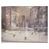 *SIGNED* Enchanting Winter Fine Art Print - Lou Roman - Skaters