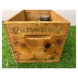 Wood Remington Express Shipping Box & Glass Jars