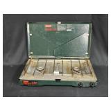 Coleman Propane Stove - Used Condition, Functional & Wooden 2 Rung Step Ladder