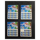 Collection of 6 Sheets of Bugs Bunny Postage Stamps - 22-Cent Value