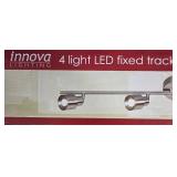 Innova Lighting 4 Light LED Fixed Track - Satin Nickel Finish (untested)