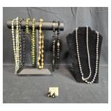 Assorted Collection of Necklaces and Earrings - displays not included