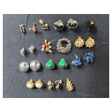 Collection of 16 Assorted Vintage Earrings - Various Styles