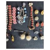 Assorted Vintage Jewelry Collection - Necklaces, Bracelets, Earrings - display not included