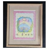 Pair of Framed Watercolor Prints by Jaimie Rupoff - Fairy Theme