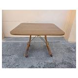 Vintage Folding Table with Casters - 27" H x 36" W x 32" D