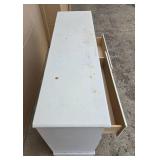 White Wooden Dresser with 6 Drawers