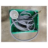 Heavy Duty Gardening Hose with Sprayer in Green Storage Bin