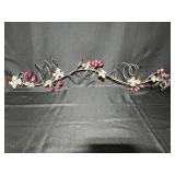 Decorative Wall Art Set: Floral Vine (holds bottles of wine) with Musical Notes and Ivy