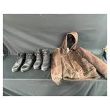 Carhartt Jacket and Pair of Work Boots Set