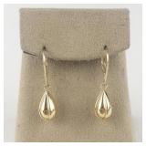 Teardrop 14K French Wire Lever Back Earrings  ***No RESERVE*** Estimated Replacement Value = $400