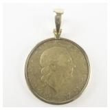 MILOR 200 Lire 1988 yellow 14k frame pendant. Estimated Replacement Value = $300 ***NO RESERVE***