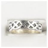 Keltic Knot Sterling Silver Band. Size 6.75 - 7.