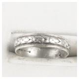 Intricate Sterling Silver Band. Size 5.25 - 5.5.