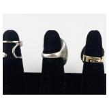 Group of 5  Base Metal Rings . Size 7.25-7.75.