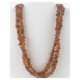 Rough Cut Baltic Amber Bead Necklace.