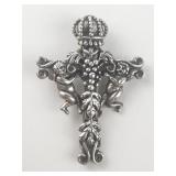 Andrea Barnett  Cherubim Lifting Cross Sterling silver pendant (no chain).