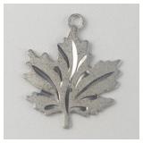 Belspan  Etched Leaf sterling silver pendant (no chain).