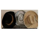 Assorted Hats Including Sun Hats, Safari, Cowboy and More