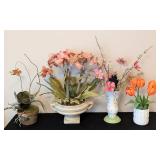 Variety of Faux Floral Arrangements