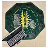 Portable Poker Mat with Chips