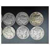 MERCURY DIMES RANDOM DATES (10 Coins)