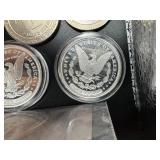 1991 PROOF RUSHMORE HALF IN OGP, PLUS PLATED COINS & TOKENS  (17 COINS TOTAL)